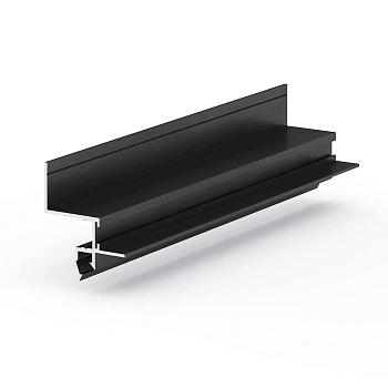 Теневой потолочный профиль GIPS ULTRA под подсветку, Черный МУАР
